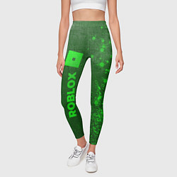 Леггинсы женские Roblox - green gradient по-вертикали, цвет: 3D-принт — фото 2
