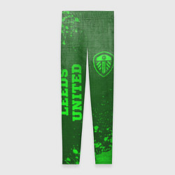 Леггинсы женские Leeds United - green gradient вертикально, цвет: 3D-принт