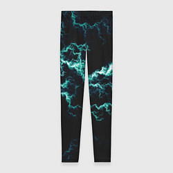 Женские легинсы Lightning light blue glow
