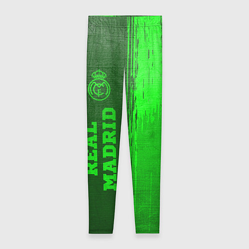 Женские легинсы Real Madrid - green gradient по-вертикали / 3D-принт – фото 1