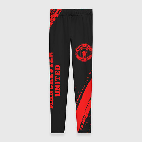 Женские легинсы Manchester United - red gradient вертикально / 3D-принт – фото 1