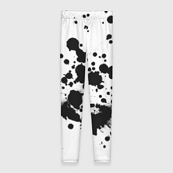 Леггинсы женские Брызги черной краски, цвет: 3D-принт