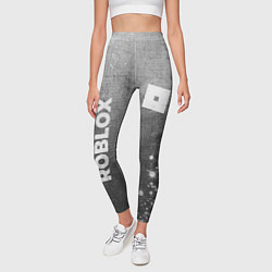 Леггинсы женские Roblox - grey gradient вертикально, цвет: 3D-принт — фото 2