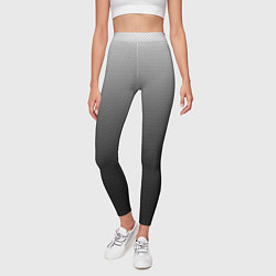 Леггинсы женские Текстурированный градиент тёмно-серый, цвет: 3D-принт — фото 2