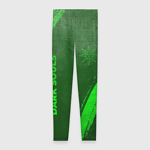 Женские легинсы Dark Souls - green gradient вертикально / 3D-принт – фото 1
