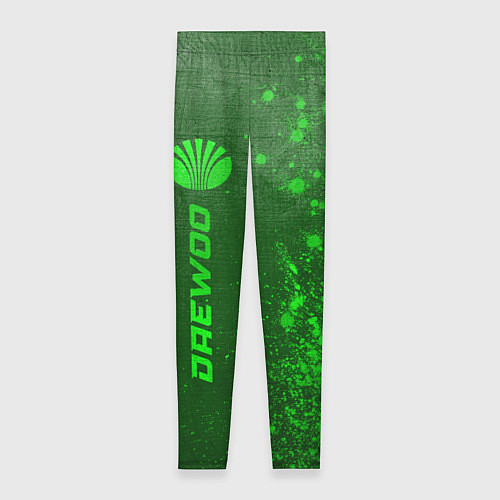 Женские легинсы Daewoo - green gradient по-вертикали / 3D-принт – фото 1
