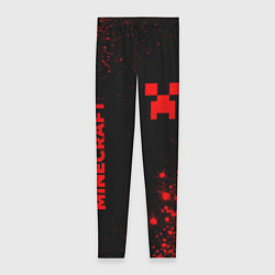 Женские легинсы Minecraft - red gradient вертикально