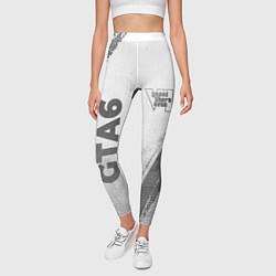 Леггинсы женские GTA6 - white gradient вертикально, цвет: 3D-принт — фото 2