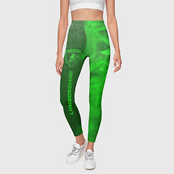 Леггинсы женские Lamborghini - green gradient по-вертикали, цвет: 3D-принт — фото 2