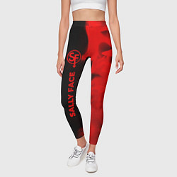 Леггинсы женские Sally Face - red gradient по-вертикали, цвет: 3D-принт — фото 2