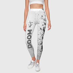 Леггинсы женские Doom - white gradient по-вертикали, цвет: 3D-принт — фото 2