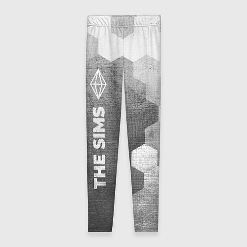 Женские легинсы The Sims - grey gradient по-вертикали / 3D-принт – фото 1