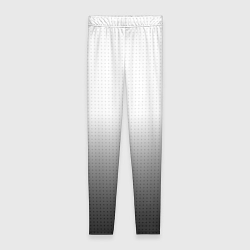 Женские легинсы Из белого в чёрный градиент с точками / 3D-принт – фото 1