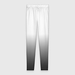 Женские легинсы Из белого в чёрный градиент с точками