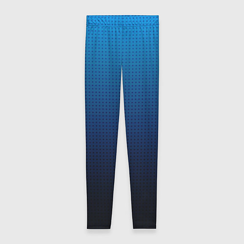 Женские легинсы Из голубого в чёрный градиент с точками / 3D-принт – фото 1