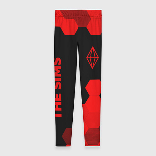 Женские легинсы The Sims - red gradient вертикально / 3D-принт – фото 1