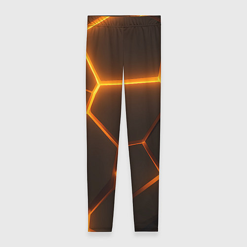 Женские легинсы Оранжевое свечение текстура / 3D-принт – фото 1