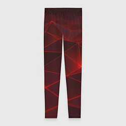 Женские легинсы Красные полигоны с неоном
