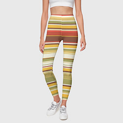 Леггинсы женские Горизонтальные полосы, цвет: 3D-принт — фото 2
