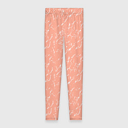 Женские легинсы Нежный персиковый текстурный однотонный