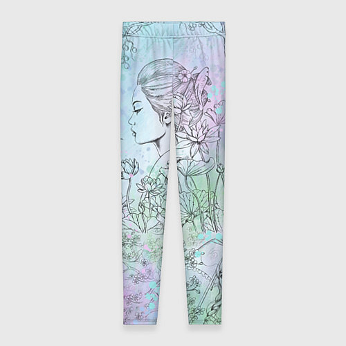 Женские легинсы Скетч японские дорамы / 3D-принт – фото 1