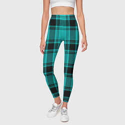 Леггинсы женские Checkered blue, цвет: 3D-принт — фото 2