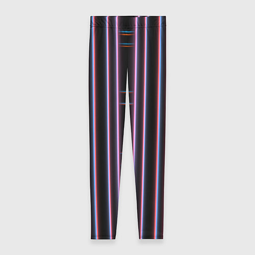 Женские легинсы Neon red blue black / 3D-принт – фото 1