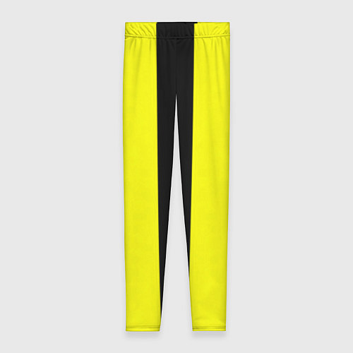 Женские легинсы Color yellow black line / 3D-принт – фото 1