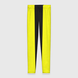 Женские легинсы Color yellow black line