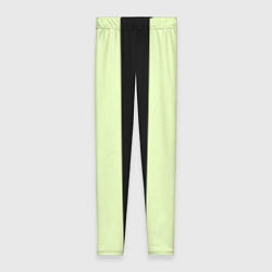 Женские легинсы Color light green black line