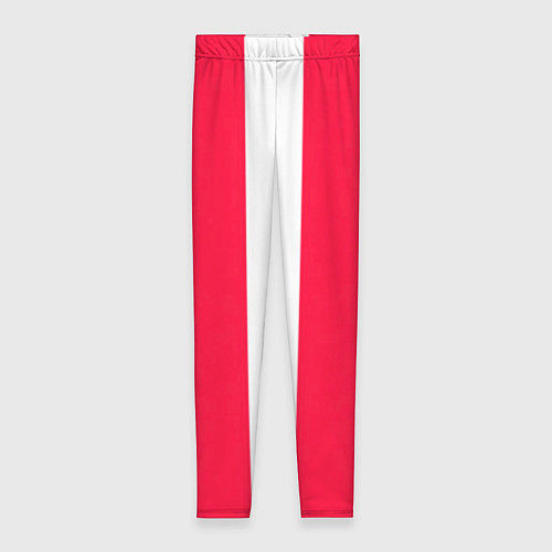 Женские легинсы Color red white line / 3D-принт – фото 1