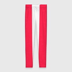 Женские легинсы Color red white line