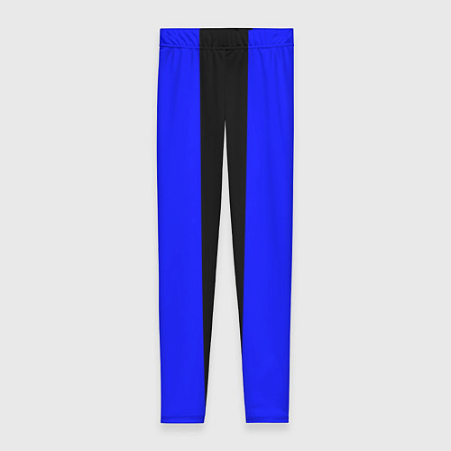 Женские легинсы Color blue black stripes / 3D-принт – фото 1
