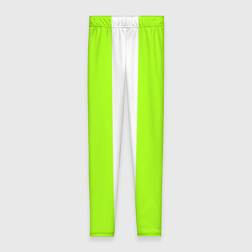 Женские легинсы Color light green white stripes / 3D-принт – фото 1