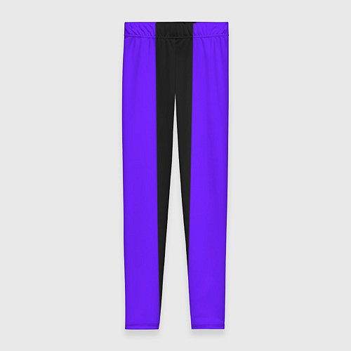 Женские легинсы Color purple black stripes / 3D-принт – фото 1