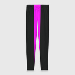 Женские легинсы Color black pink lines