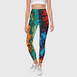 Леггинсы женские Разноцветный узор, цвет: 3D-принт — фото 2