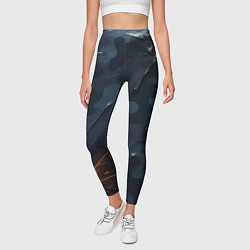 Леггинсы женские Камуфляжная текстура с дырами, цвет: 3D-принт — фото 2