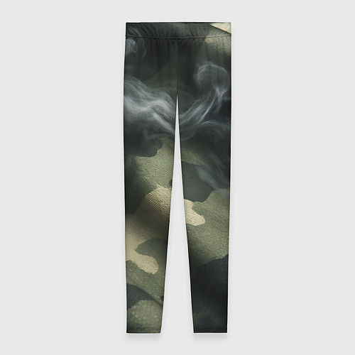 Женские легинсы Камуфляжная ткань с дымом / 3D-принт – фото 1
