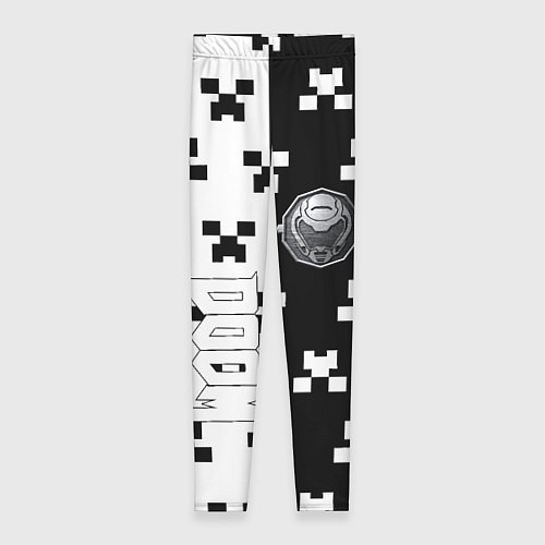 Женские легинсы Doom x minecraft pattern / 3D-принт – фото 1