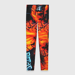 Женские легинсы Абстрактная текстура рыжего пламени