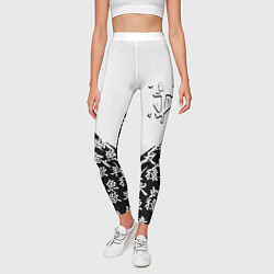 Леггинсы женские Doom японские символы, цвет: 3D-принт — фото 2