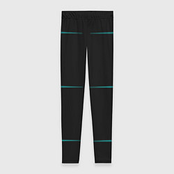 Женские легинсы Color black blue stripes