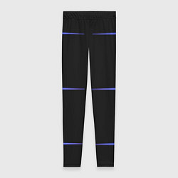 Женские легинсы Color black green purple stripes