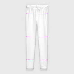 Леггинсы женские Color white blue pink stripes, цвет: 3D-принт