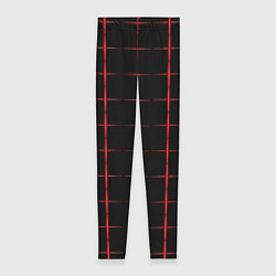 Леггинсы женские Color black red crosses, цвет: 3D-принт