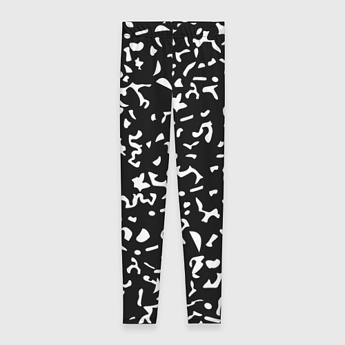Женские легинсы Черный камуфляж / 3D-принт – фото 1