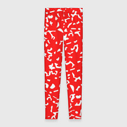 Женские легинсы Красный яркий камуфляж
