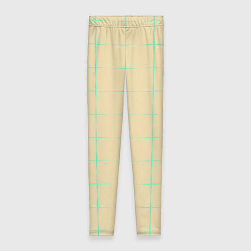 Женские легинсы Color beige green crosses / 3D-принт – фото 1