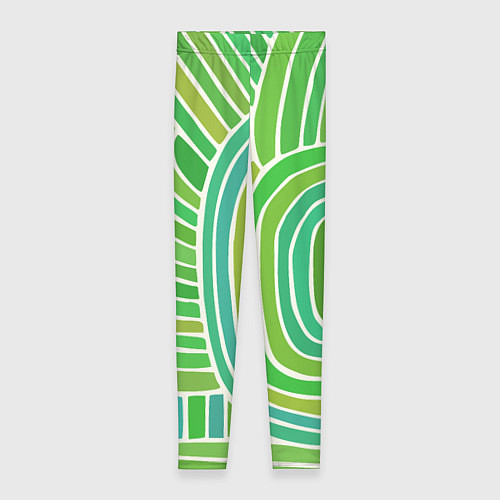 Женские легинсы Абстрактный узор зеленый / 3D-принт – фото 1